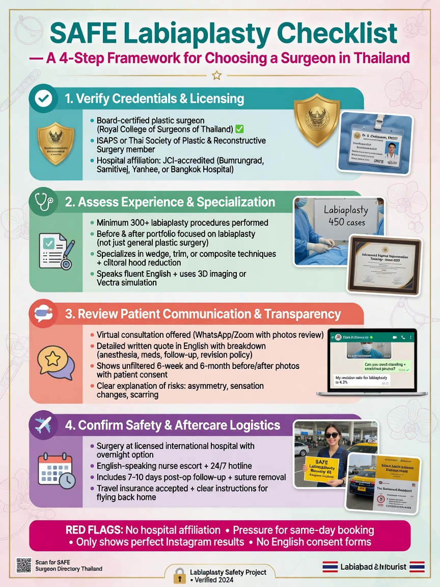 ** Infographic showing SAFE acronym with icons for each step. **Format:** Infographic/Diagram