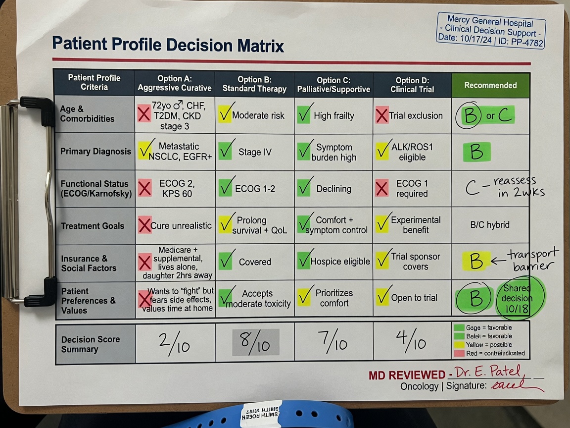 ** Decision matrix matching BMI and risk tolerance to IGB