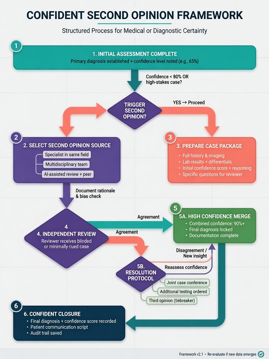 ** Four-step process for obtaining a second medical opinion