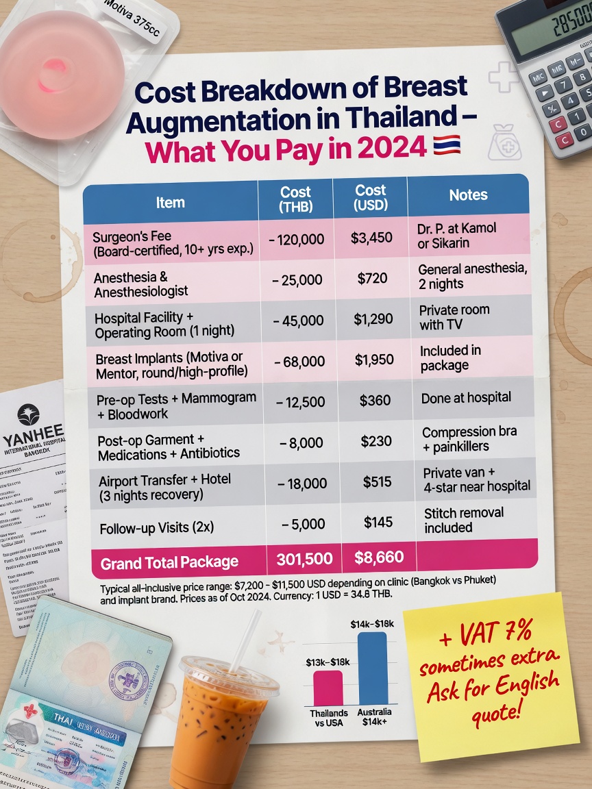 ** Infographic showing typical package inclusions and hidden costs — **Format:** Infographic