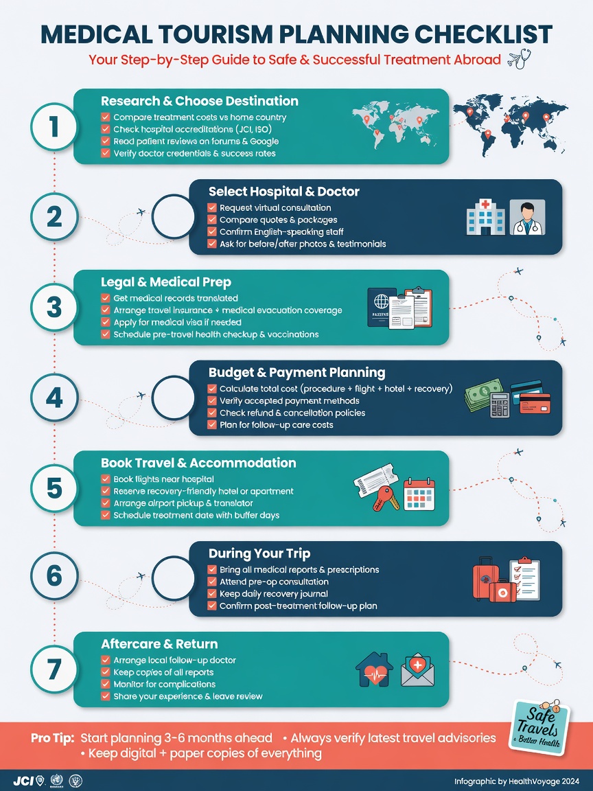 ** "Complete medical tourism planning checklist for ACL surgery in Thailand with pre‑travel