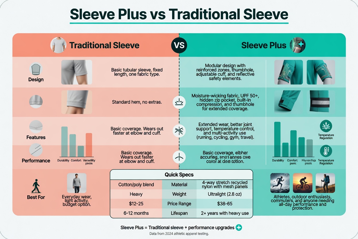 ** Comparison of sleeve plus and traditional gastric sleeve procedures with key differences highlighted